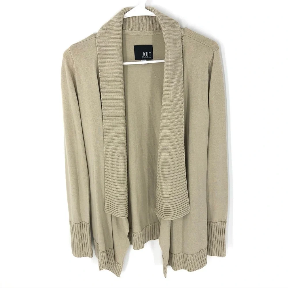Kut From The Kloth Cardigan Sweater Womens XS Open Ribbed Capsule Granola Cozy